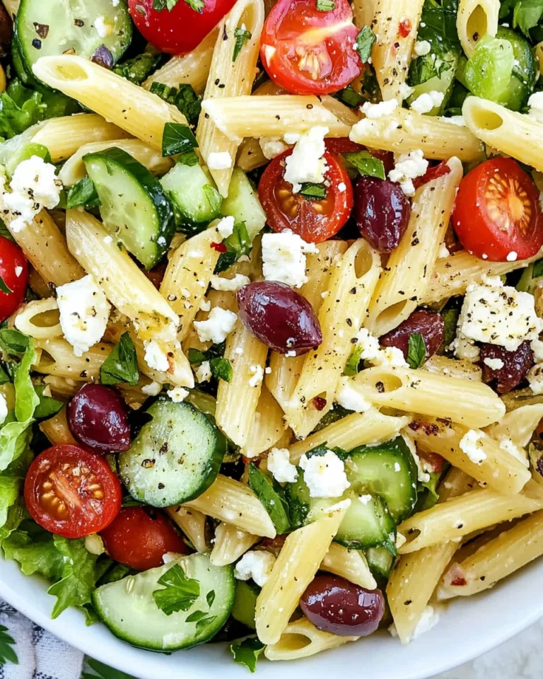 Lemon Herb Mediterranean Pasta Salad