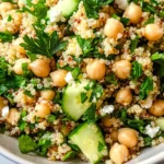 Lemon Quinoa and Chickpea Salad delights with flavor!