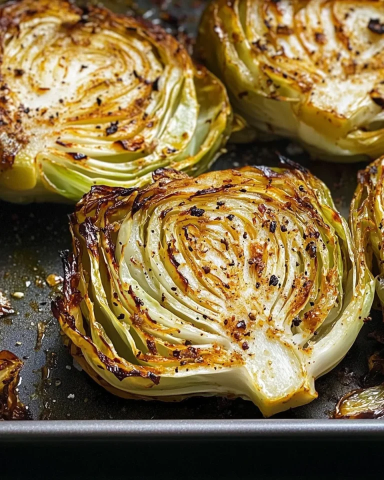 Oven Roasted Garlic Cabbage Steaks