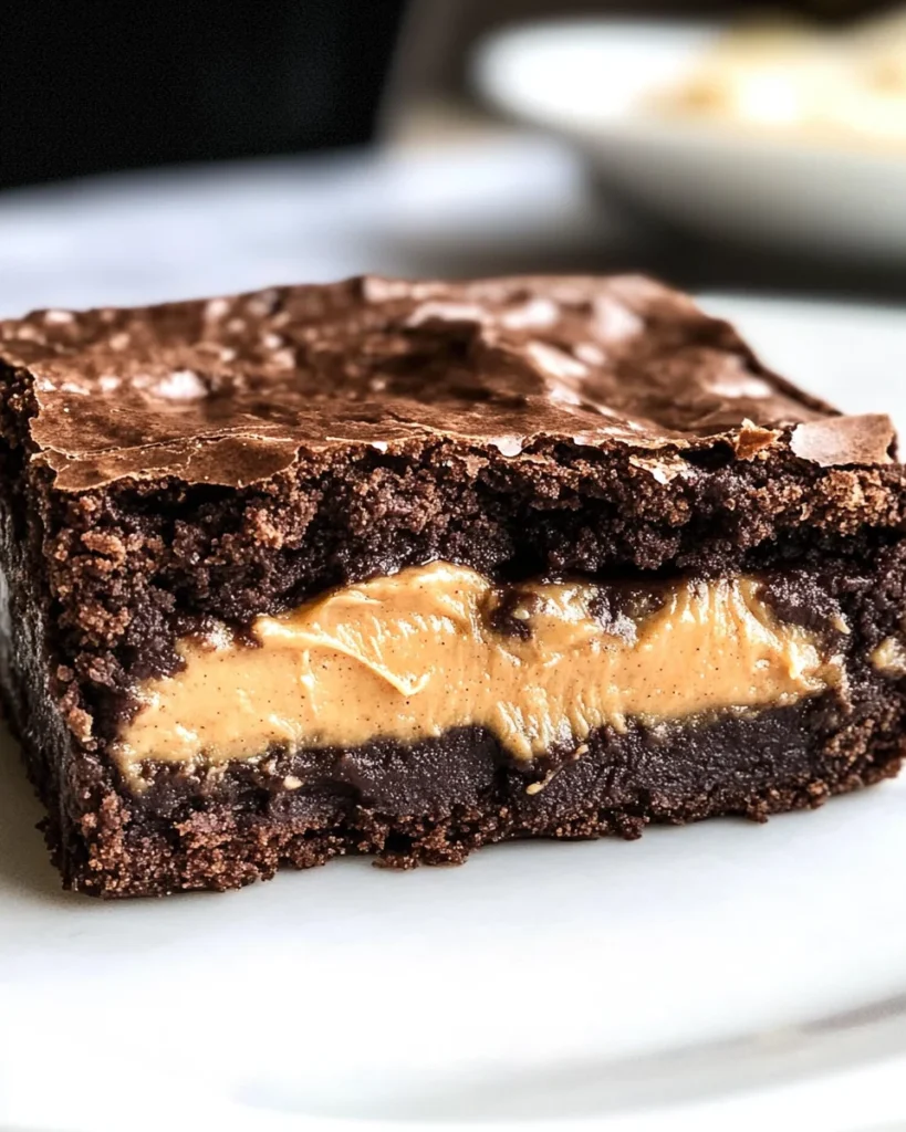Peanut Butter Stuffed Brownies