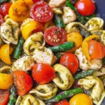 Pesto Chicken Tortellini and Veggies