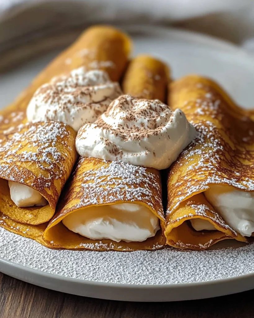 Pumpkin Crepes Cinnamon Mascarpone