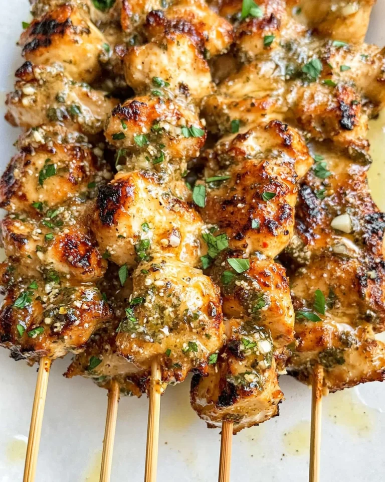 Ranch Garlic Parmesan Chicken Skewers
