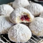 Raspberry Filled Almond Snowball Cookies for Sweet Moments