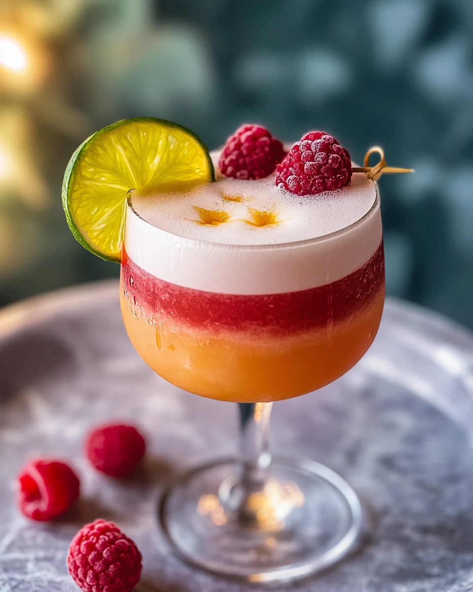 Raspberry Passionfruit Tequila Sour