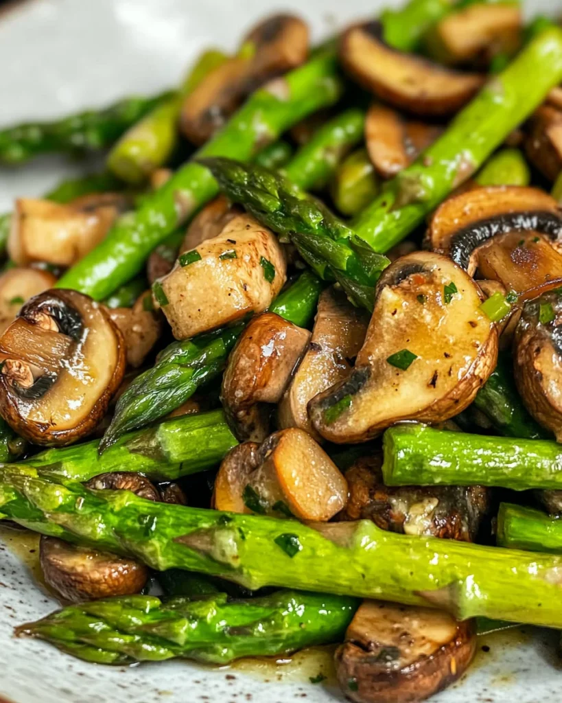 Sautéed Asparagus and Mushrooms