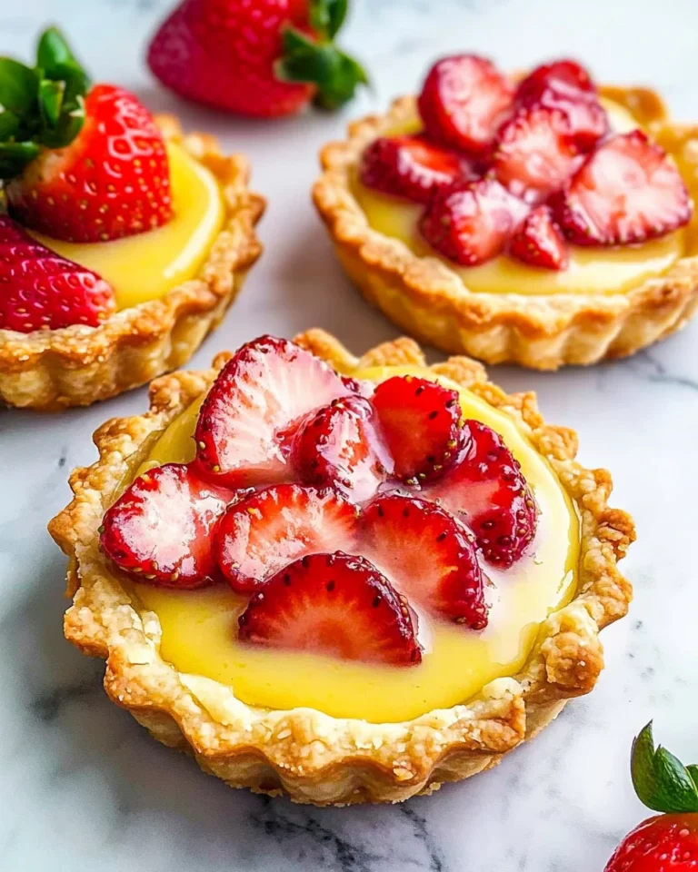 Strawberry Honey Custard Tarts with Lemon Curd