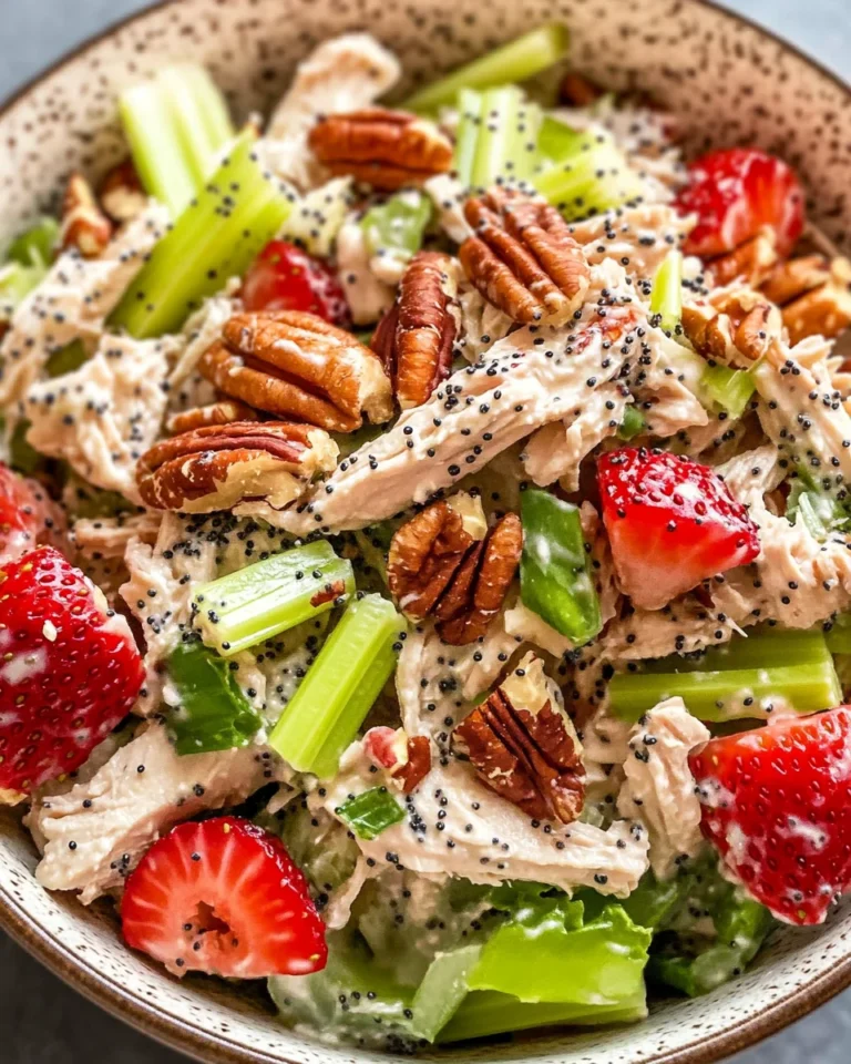 Strawberry Pecan Poppy Seed Chicken Salad