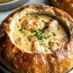 Stuffed Seafood Soup Bread Bowl