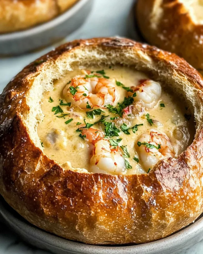 Stuffed Seafood Soup Bread Bowl