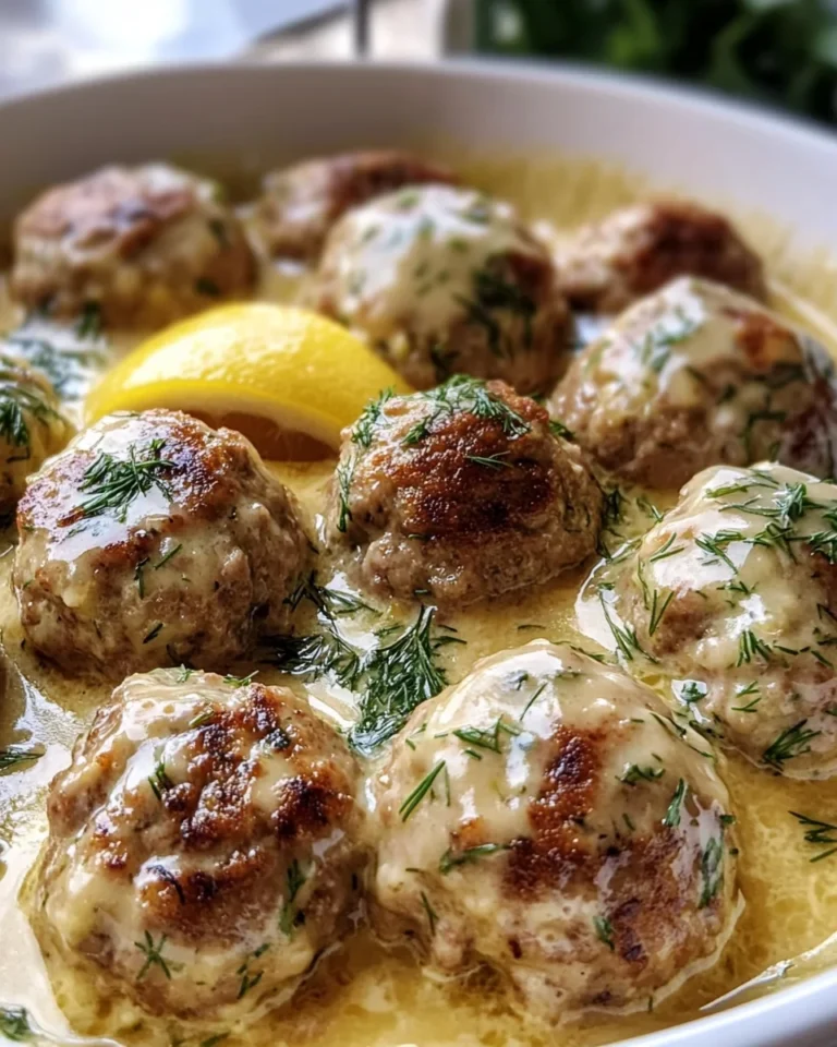 The Softest and Juiciest Greek Meatballs in Lemon Sauce