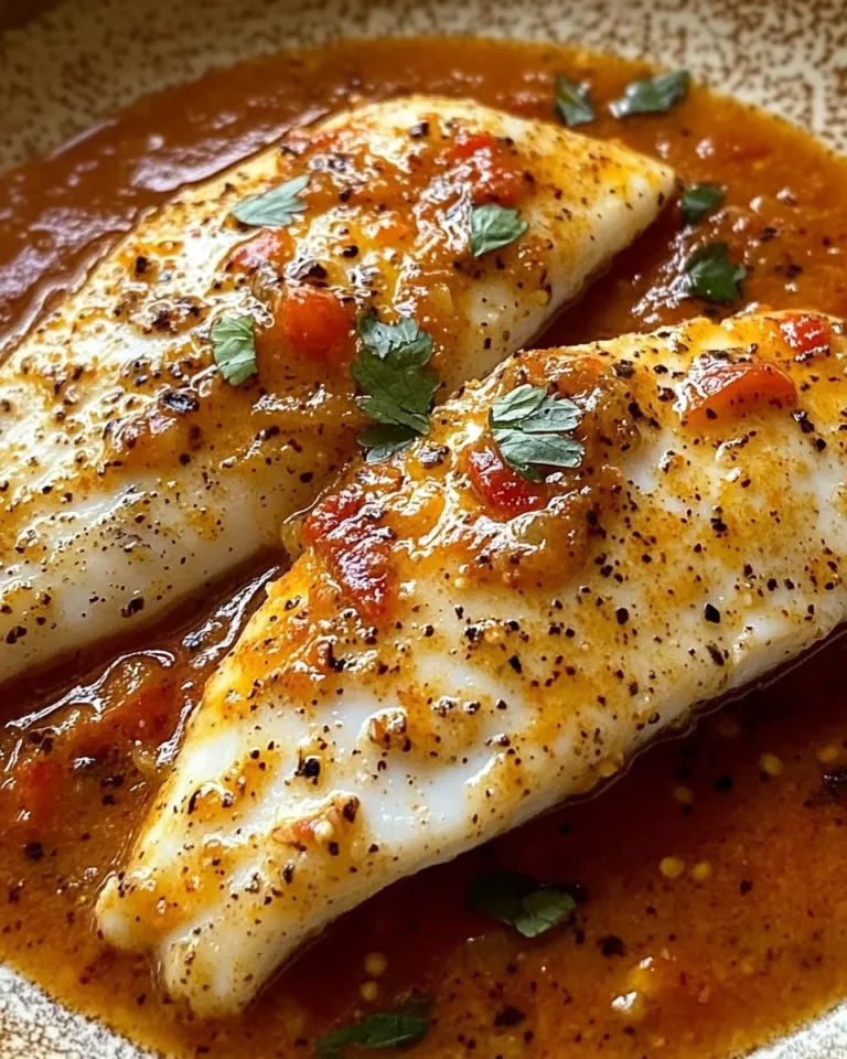 Tilapia in Roasted Pepper Sauce