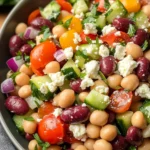 Zesty Bean Salad with Feta - Homefoodkitchen