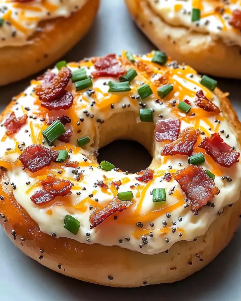 Zesty Turkey Bacon Cream Cheese Bagels