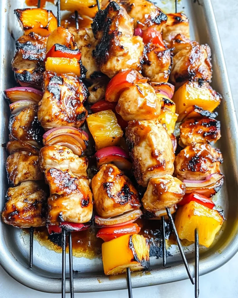 BBQ Pineapple Chicken Kabobs
