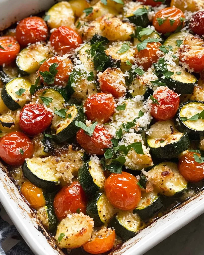 Balsamic Zucchini Tomato Bake