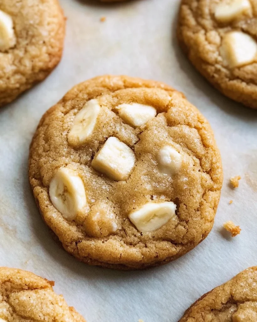 Brown Butter Banana White Chocolate Chip Cookies