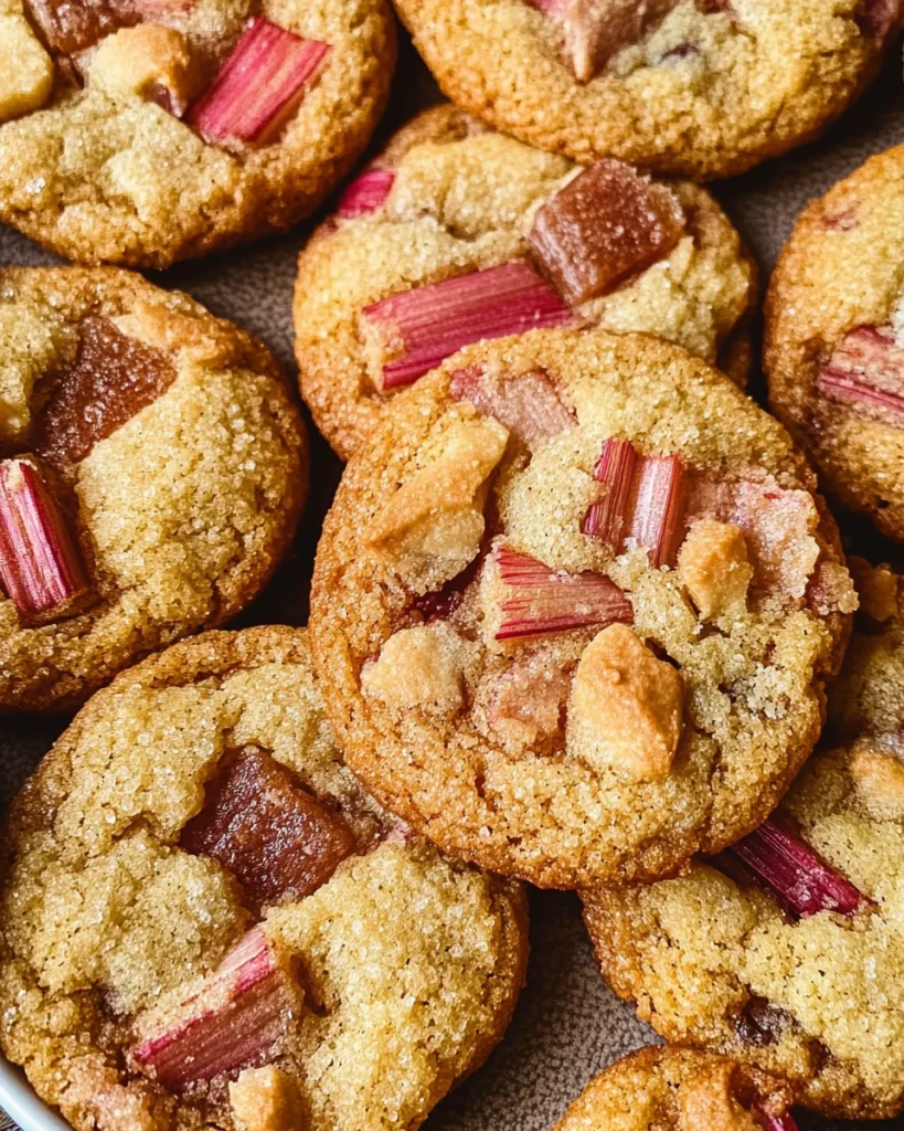 Brown Sugar Rhubarb Cookies