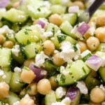 Chickpea Cucumber Feta Salad