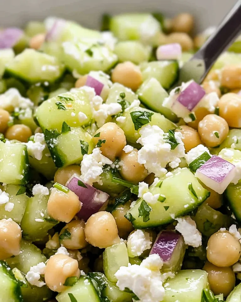 Chickpea Cucumber Feta Salad