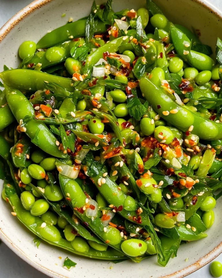 Chili Crisp Snap Pea Salad