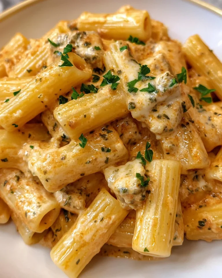 Creamy Rigatoni with Boursin Cheese