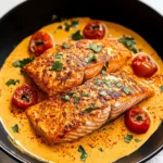 Creamy Roasted Red Pepper Salmon Recipe - Delicious & Easy