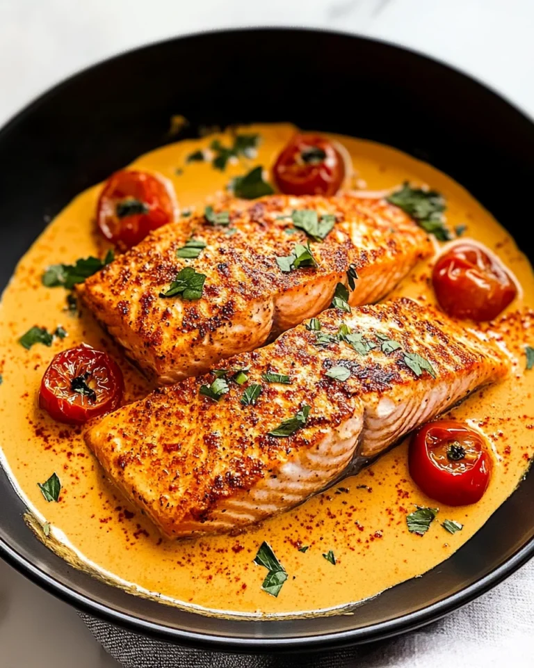 Creamy Roasted Red Pepper Salmon Recipe - Delicious & Easy