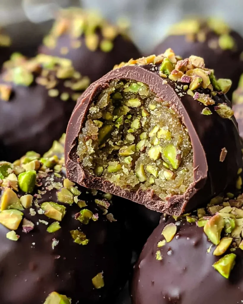 Dubai Chocolate Balls with Pistachio Kunefe Filling