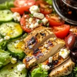 Easy Greek Salad with Chicken