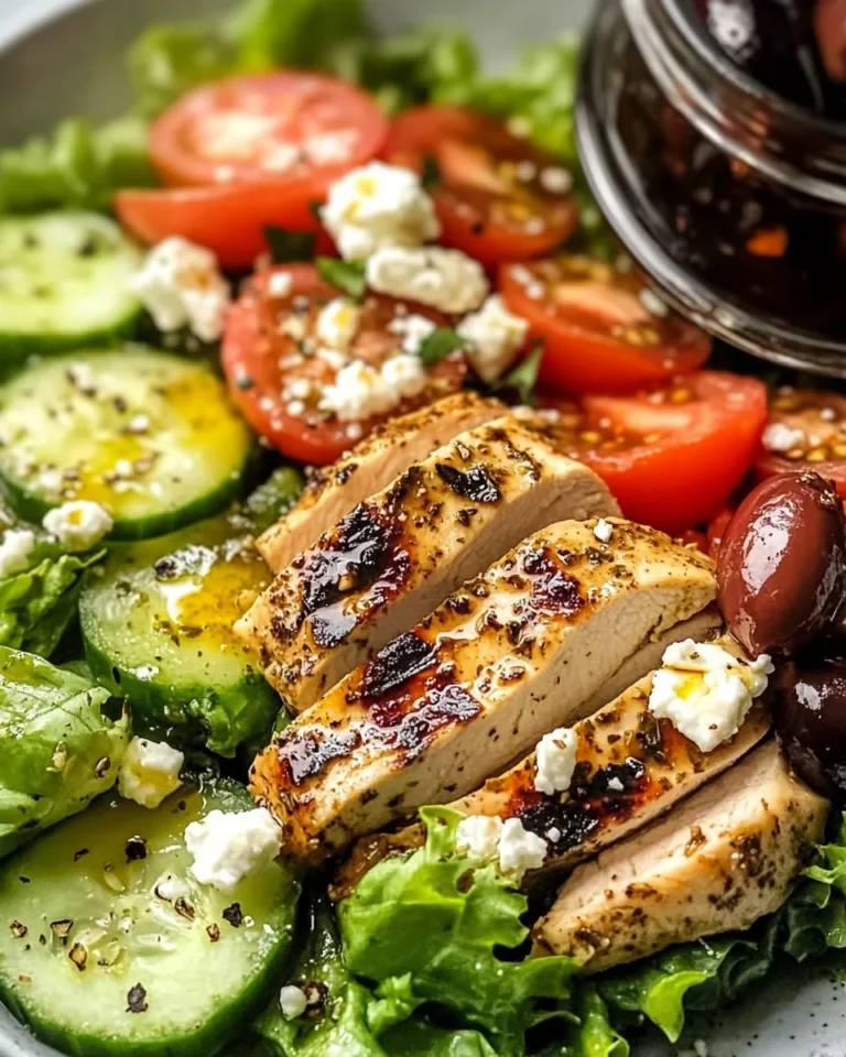 Easy Greek Salad with Chicken
