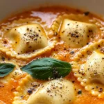 Easy Tuscan Ravioli Soup - theamazingfood