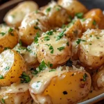 Garlic Cream Baby Potatoes