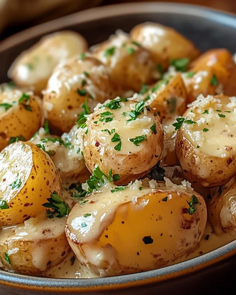Garlic Cream Baby Potatoes