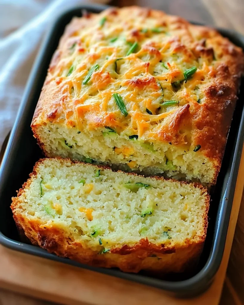 Green Onion Zucchini Cheddar Quick Bread