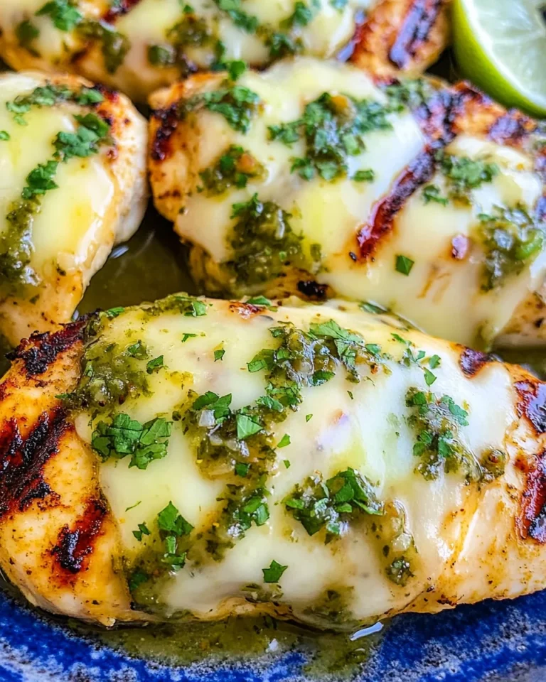 Grilled Salsa Verde Chicken with Pepper Jack