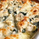 High-Protein Spinach Artichoke Chicken Casserole