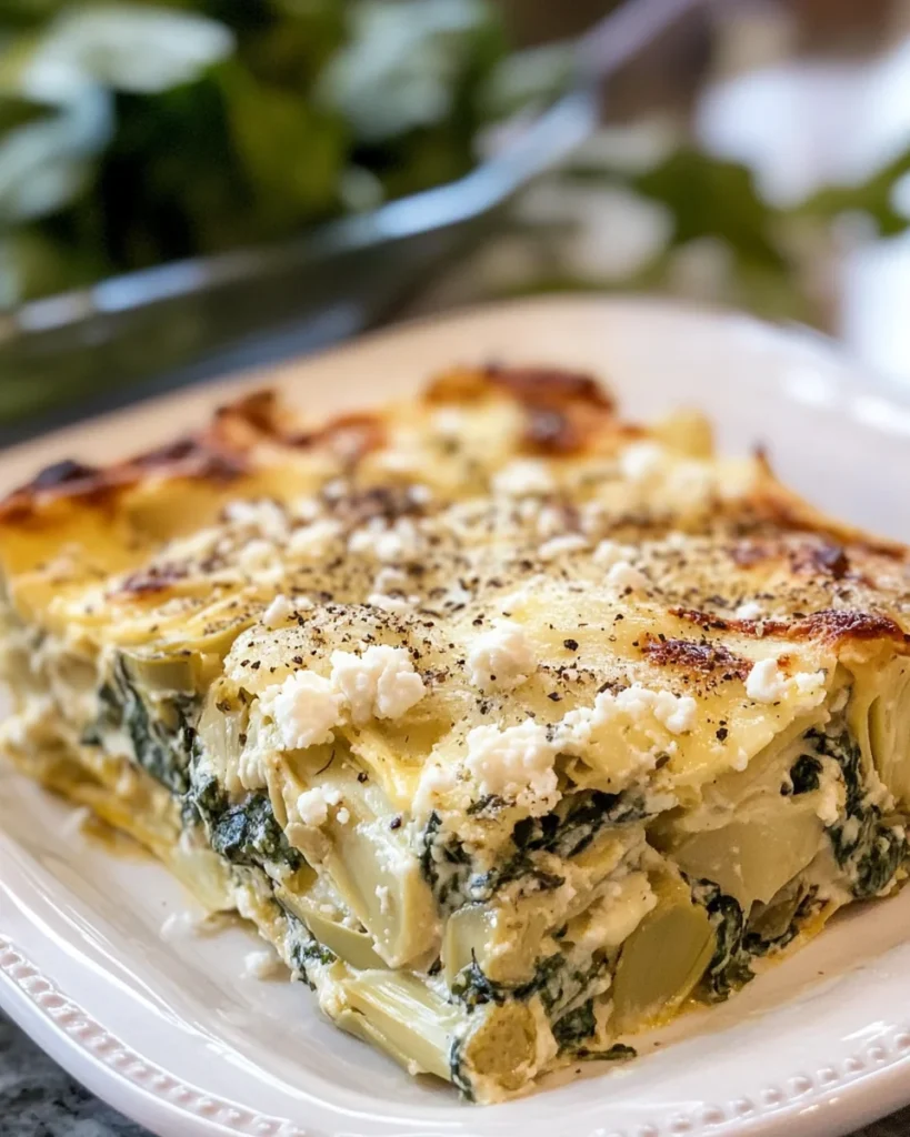 High Protein Spinach Artichoke Bake (Keto, Low-Carb)