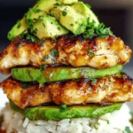 Honey Lime Chicken & Avocado Rice Stack