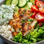 Juicy Mediterranean Chicken Bowl with Rice
