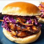 Korean BBQ Chicken Sandwich with Zesty Cabbage Slaw Bliss