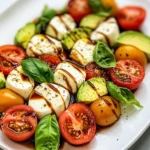 Light Avocado Caprese Salad