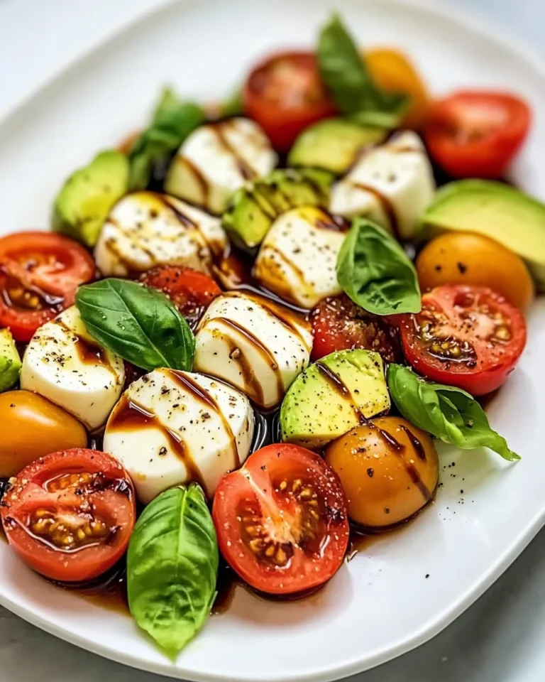 Light Avocado Caprese Salad