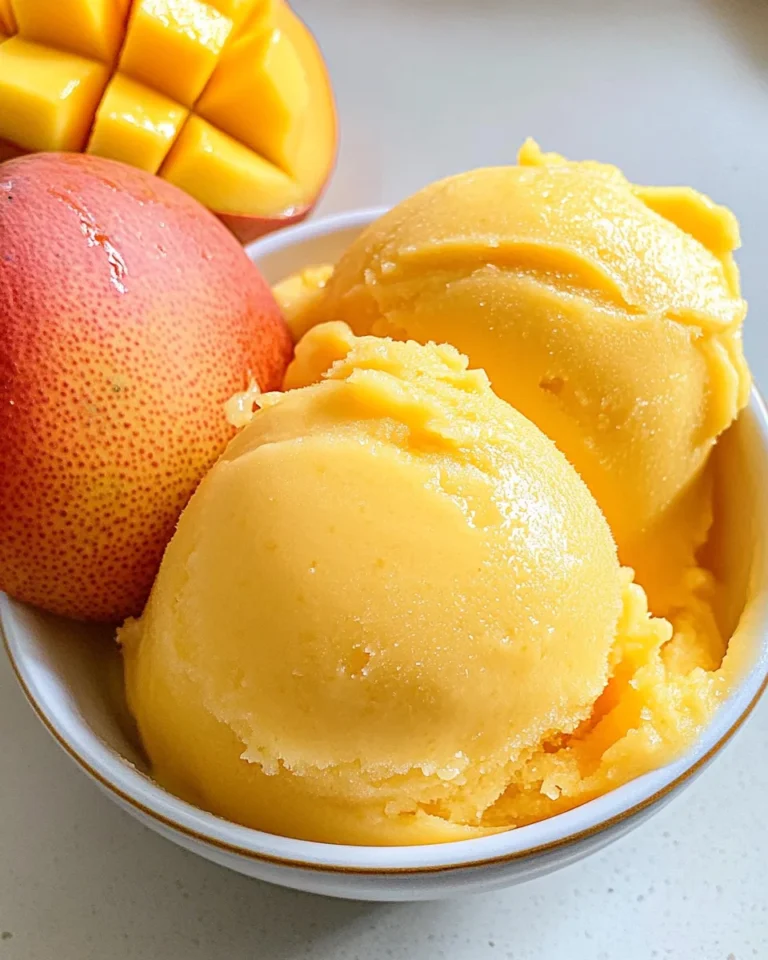 Mango Sorbet Recipe (2 Ingredient- Only) Super Quick