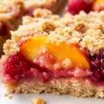 Peach & Raspberry Crumb Bars