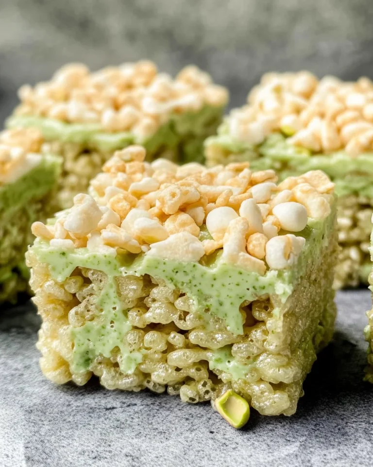 Pistachio Rice Krispie Treats Recipe