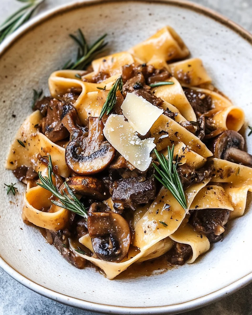 Portobello Mushroom Pappardelle