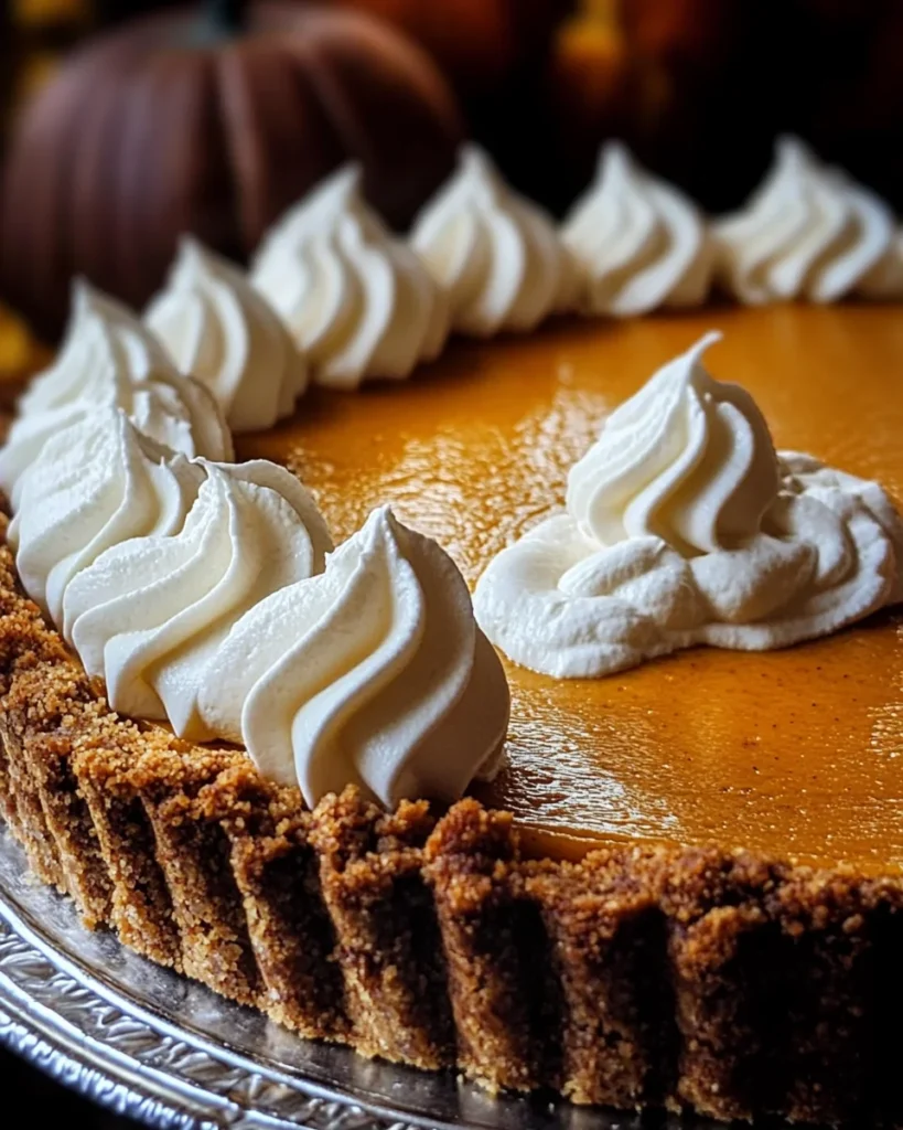 Pumpkin Cheese Pie with Gingersnap Crust