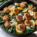 Rosemary & Lemon Chicken Meatball Skillet