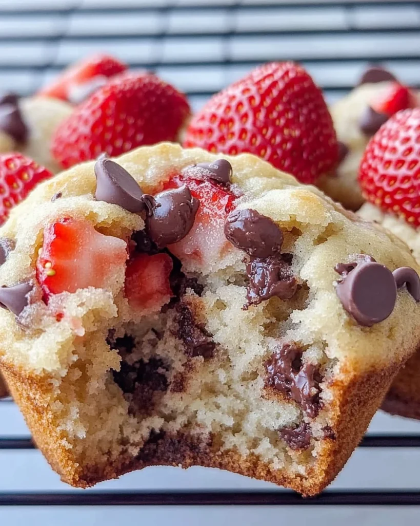STRAWBERRY CHOCOLATE CHIP MUFFINS